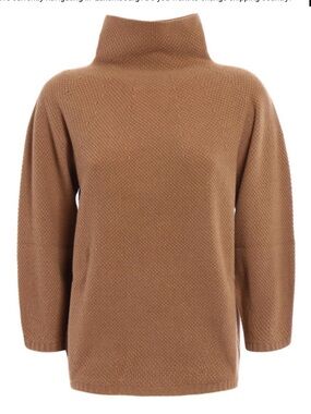 Max Mara Belgio Camel Turtleneck Sweater, Size S